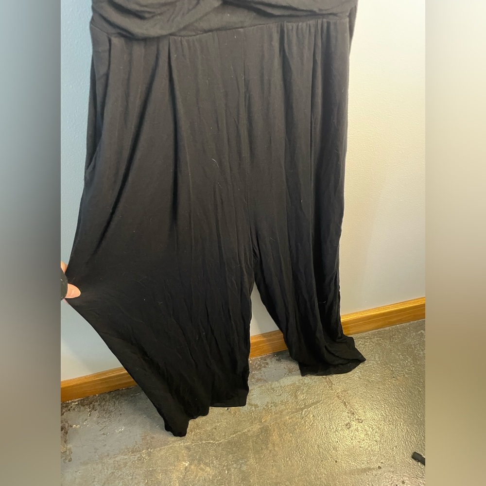 Anthropologie Moulinette Soeurs Black Molly Knit Jumpsuit Wide Leg Quiet Luxury - Picture 6 of 12